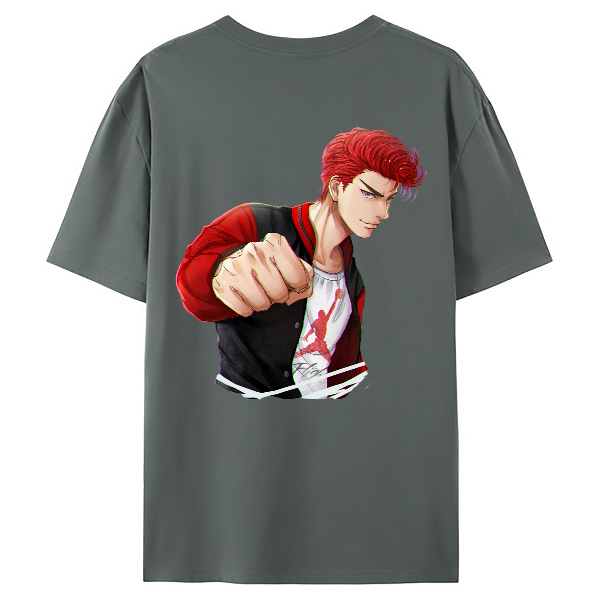 （画像用） SLAM DUNK／スラムダンク 綿100％ メンズ半袖Tシャツ（バックプリント） 通気性
